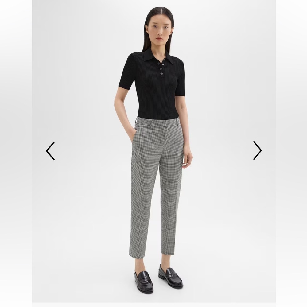 Theory Straight-Leg Wool Blend Pants